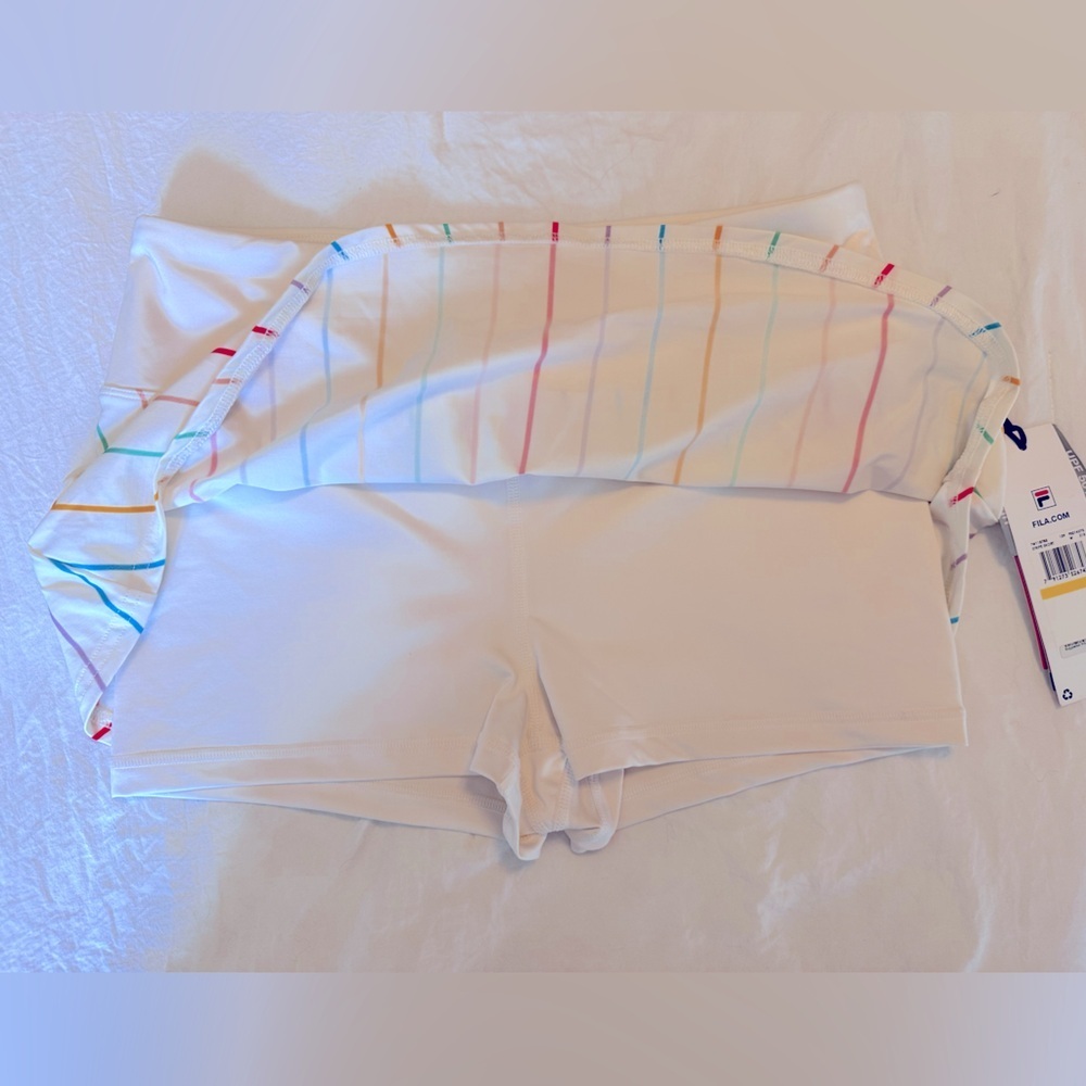Fila Rainbow Stripe Tie-up Tank/Skort Set - S & M - Picture 5 of 8